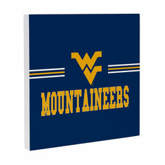 West Virginia University Wood Wall Sign, 12x12, Collegiate, Home