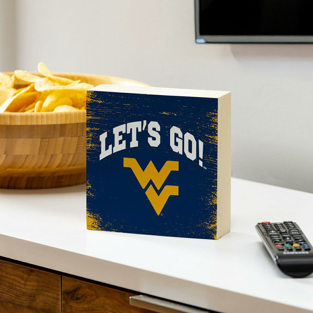West Virginia University Plock, Down Home Fans, 6x6, Collegiate, Home