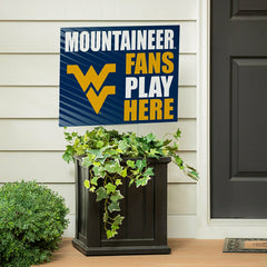 West Virginia University Coroplast Yard Sign "Fans Play Here", Collegiate, Home