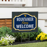 West Virginia University Coroplast Yard Sign, "Fans Welcome", Collegiate, Home