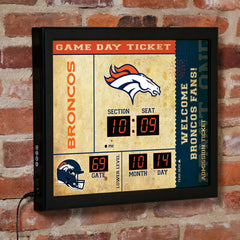 Scoreboard Wall Clock, Denver Broncos, Home, NFL