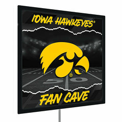 University of Iowa 23"H x 23"L LED Wall Decor, Edgelite, Square, Home, Collegiate
