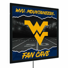 West Virginia University 23"H x 23"L LED Wall Decor, Edgelite, Square, Home, Collegiate