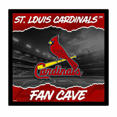 St Louis Cardinals 23"H x 23"L LED Wall Decor, Edgelite, Square, Home, MLB