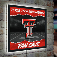 Texas Tech University 23"H x 23"L LED Wall Decor, Edgelite, Square, Home, Collegiate