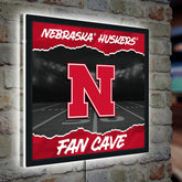 University of Nebraska 23"H x 23"L LED Wall Decor, Edgelite, Square, Home, Collegiate