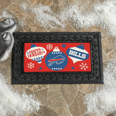 Buffalo Bills Holiday Flocked Coir Sassafras Switch Mat, 22"x10", NFL