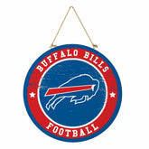 Buffalo Bills Round Door Décor with Hanging Rope, 18x18, NFL, Home