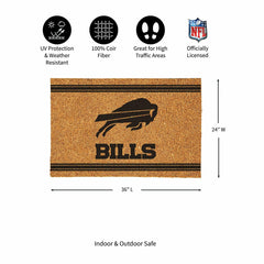 Buffalo Bills Large One Color Coir Mat, 36"x24", NFL
