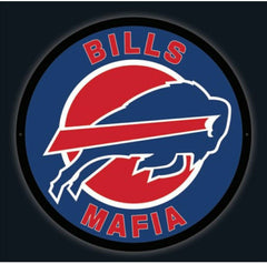 LED Wall Decor, Large Round, Buffalo Bills, Bills Mafia, NFL, Home