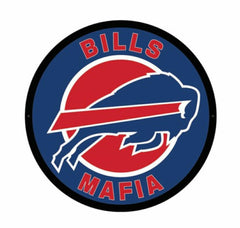 LED Wall Decor, Large Round, Buffalo Bills, Bills Mafia, NFL, Home