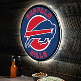 LED Wall Decor, Round, Buffalo Bills, NFL, Home