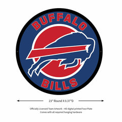 LED Wall Decor, Round, Buffalo Bills, NFL, Home