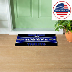 28" x 16" PVC Trapper Mat, Come Back with Tickets, Baltimore Ravens, NFL