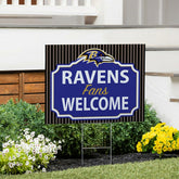 Baltimore Ravens Coroplast Yard Sign, "Fans Welcome", NFL, Home