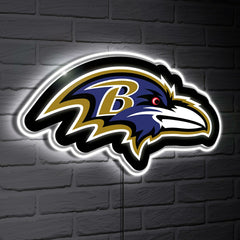 Baltimore Ravens LED Wall Decor, Glazelite, Logo, NFL, Home