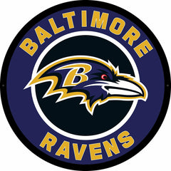 LED Wall Decor, Round, Baltimore Ravens, NFL, Home