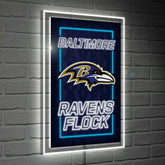 Baltimore Ravens NFL Football Rectangle Neolite LED Decor, NFL, Home