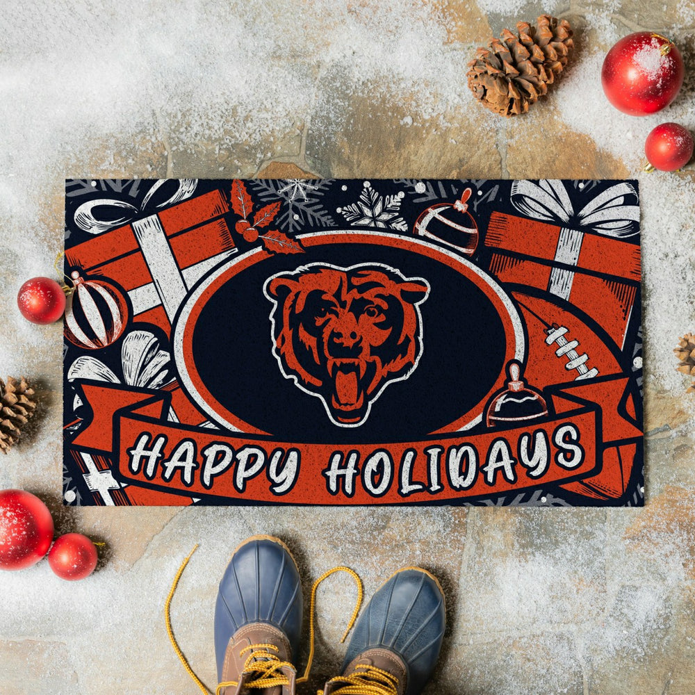 Chicago Bears Holiday PVC Mat, 28"x16", NFL