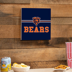 Chicago Bears Wood Wall Sign, 12x12, NFL, Home