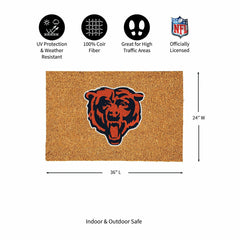 Chicago Bears Large Full Color Coir Mat, 36"x24", NFL