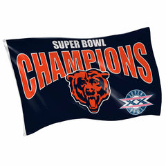 Chicago Bears Superbowl XX Champions Football 3x5 Flag, NFL, Home