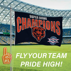Chicago Bears Superbowl XX Champions Football 3x5 Flag, NFL, Home