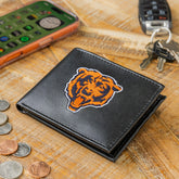 Chicago Bears Black Bi-Fold Embroidered Wallet, NFL, Home