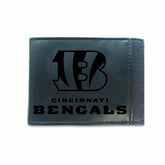 Front Pocket Wallet w/ RFID Blocking, Cincinnati Bengals, Black, NFL, Home