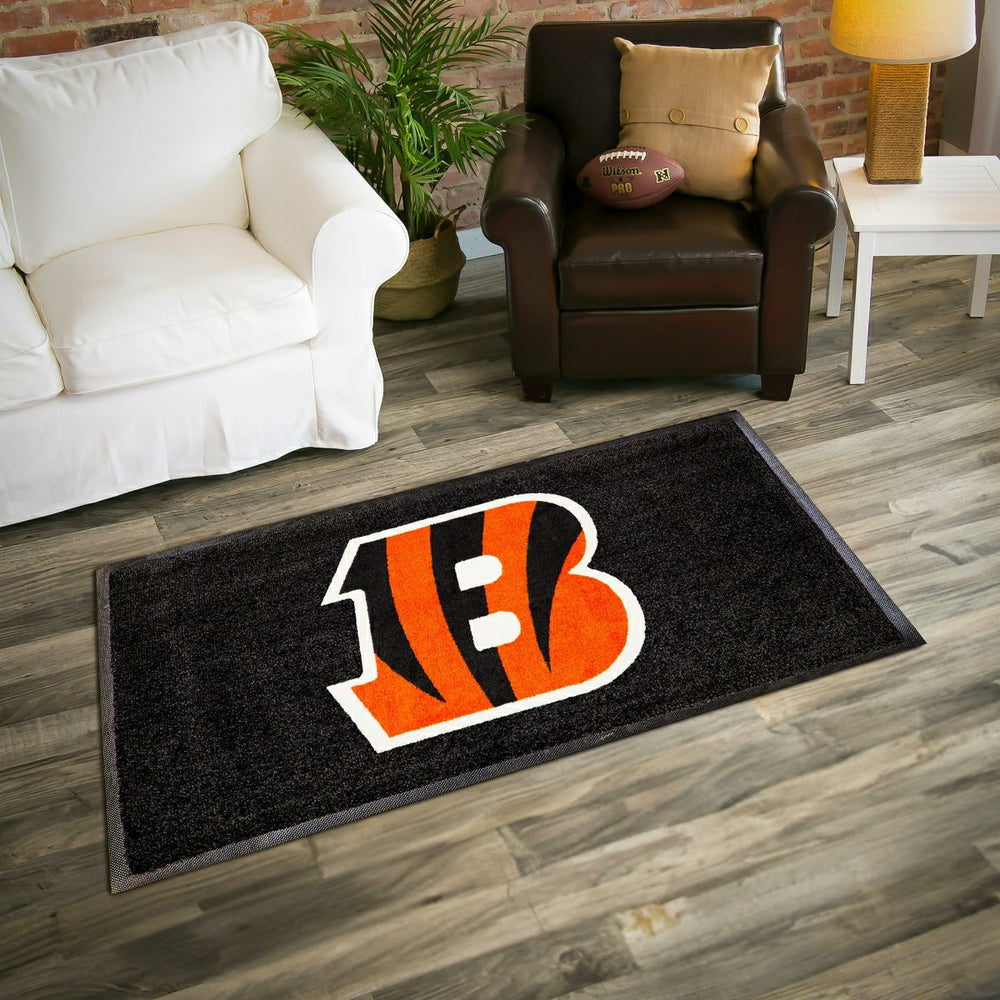 3'x5' Large USA Indoor Outdoor Entryway Mat, Cincinnati Bengals, NFL