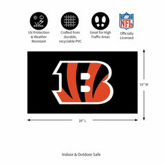 Full Color PVC Mat, 16" x 28", Cincinnati Bengals, NFL