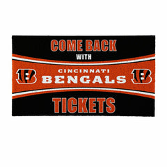 28" x 16" PVC Trapper Mat, Come Back with Tickets, Cincinnati Bengals, NFL