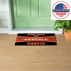 28" x 16" PVC Trapper Mat, Come Back with Tickets, Cincinnati Bengals, NFL