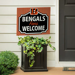 Cincinnati Bengals Coroplast Yard Sign, "Fans Welcome", NFL, Home