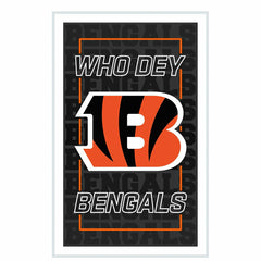 Cincinnati Bengals NFL Football Rectangle Neolite LED Decor, NFL, Home