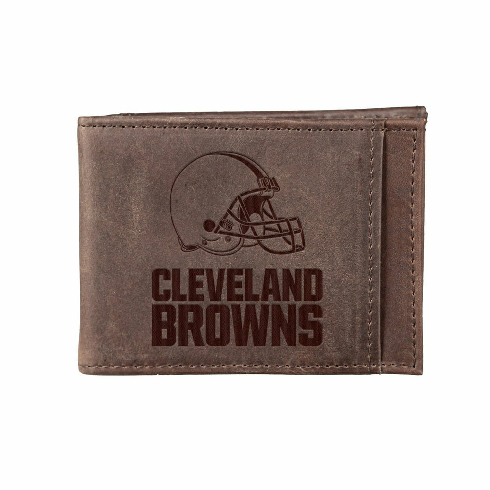 Front Pocket Wallet w/ RFID Blocking, Cleveland Browns, Brown, NFL, Home