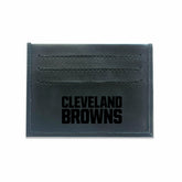 Front Pocket Wallet w/ RFID Blocking, Cleveland Browns, Black, NFL, Home