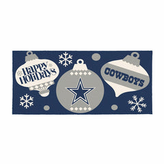 Dallas Cowboys Holiday Flocked Coir Sassafras Switch Mat, 22"x10", NFL