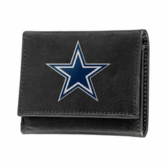 Dallas Cowboys Black Tri-Fold Embroidered Wallet, NFL, Home
