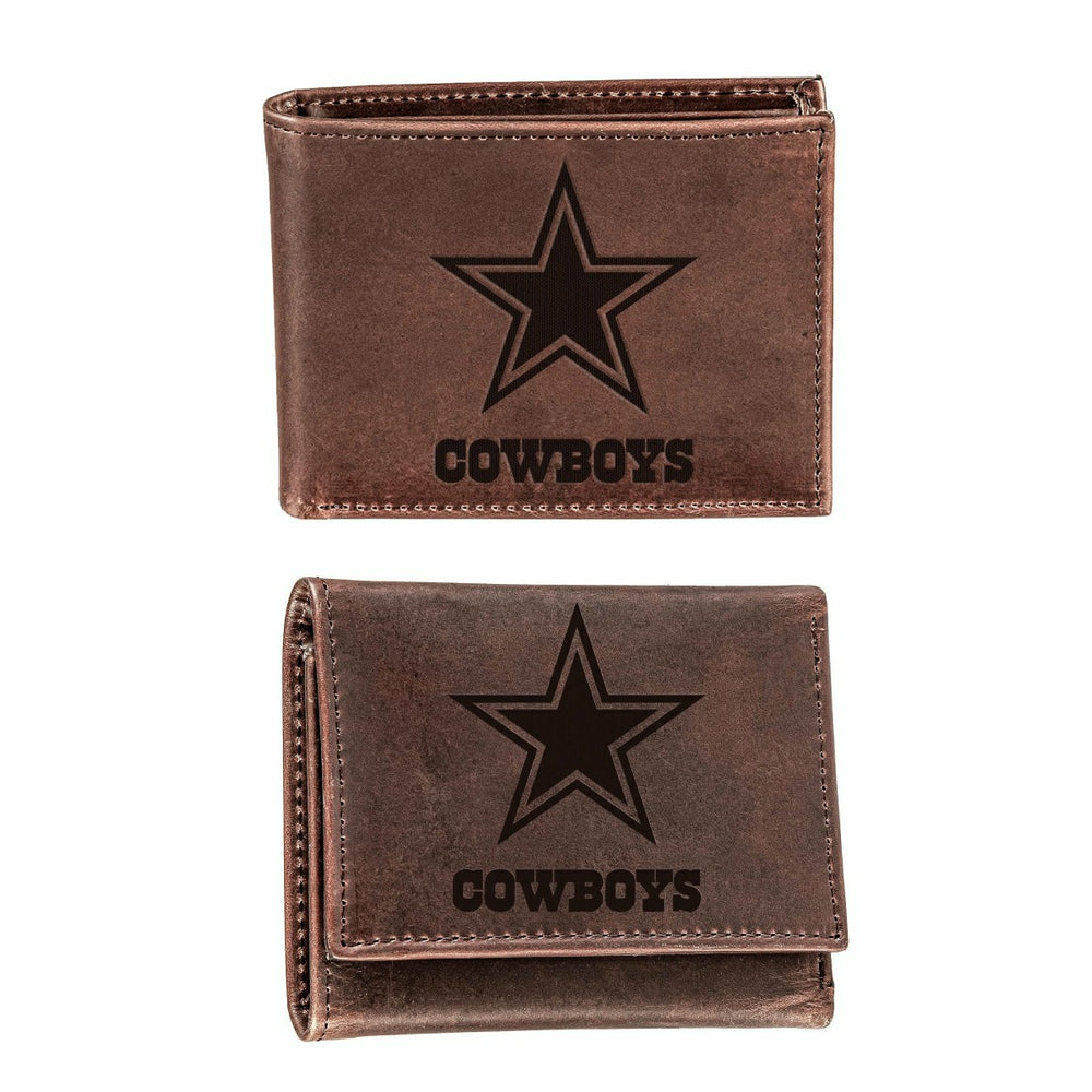 Dallas Cowboys, Bi-Fold and Tri-Fold Wallet Gift Set, Brown, NFL, Home