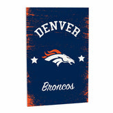 Denver Broncos Wood Wall Sign, 16x24, NFL, Home