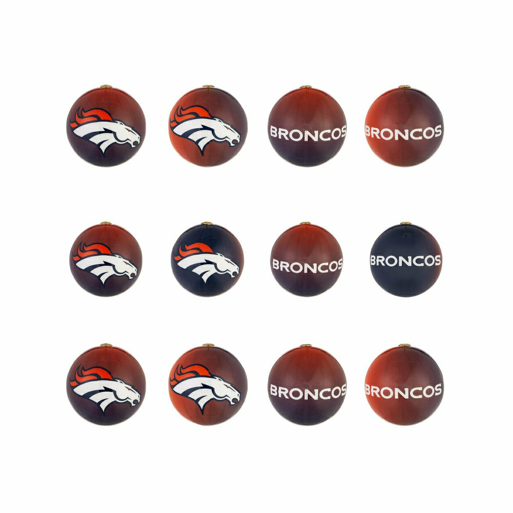 12pc Ornament Set, Denver Broncos, NFL