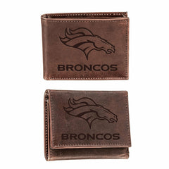 Denver Broncos, Bi-Fold and Tri-Fold Wallet Gift Set, Brown, NFL, Home