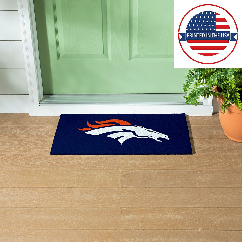 Full Color PVC Mat, 16" x 28", Denver Broncos, NFL
