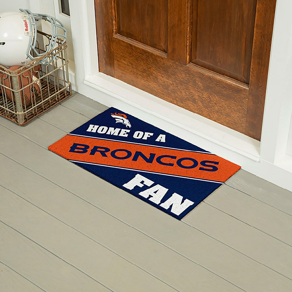 Denver Broncos, PVC Mat COLOR, Home of a Fan, NFL