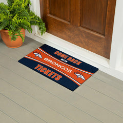 28" x 16" PVC Trapper Mat, Come Back with Tickets, Denver Broncos, NFL