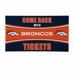 28" x 16" PVC Trapper Mat, Come Back with Tickets, Denver Broncos, NFL