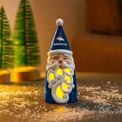 Denver Broncos Santa LED Statuary, 8", NFL, Home