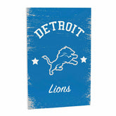 Detroit Lions Wood Wall Sign, 16x24, NFL, Home