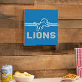 Detroit Lions Wood Wall Sign, 12x12, NFL, Home